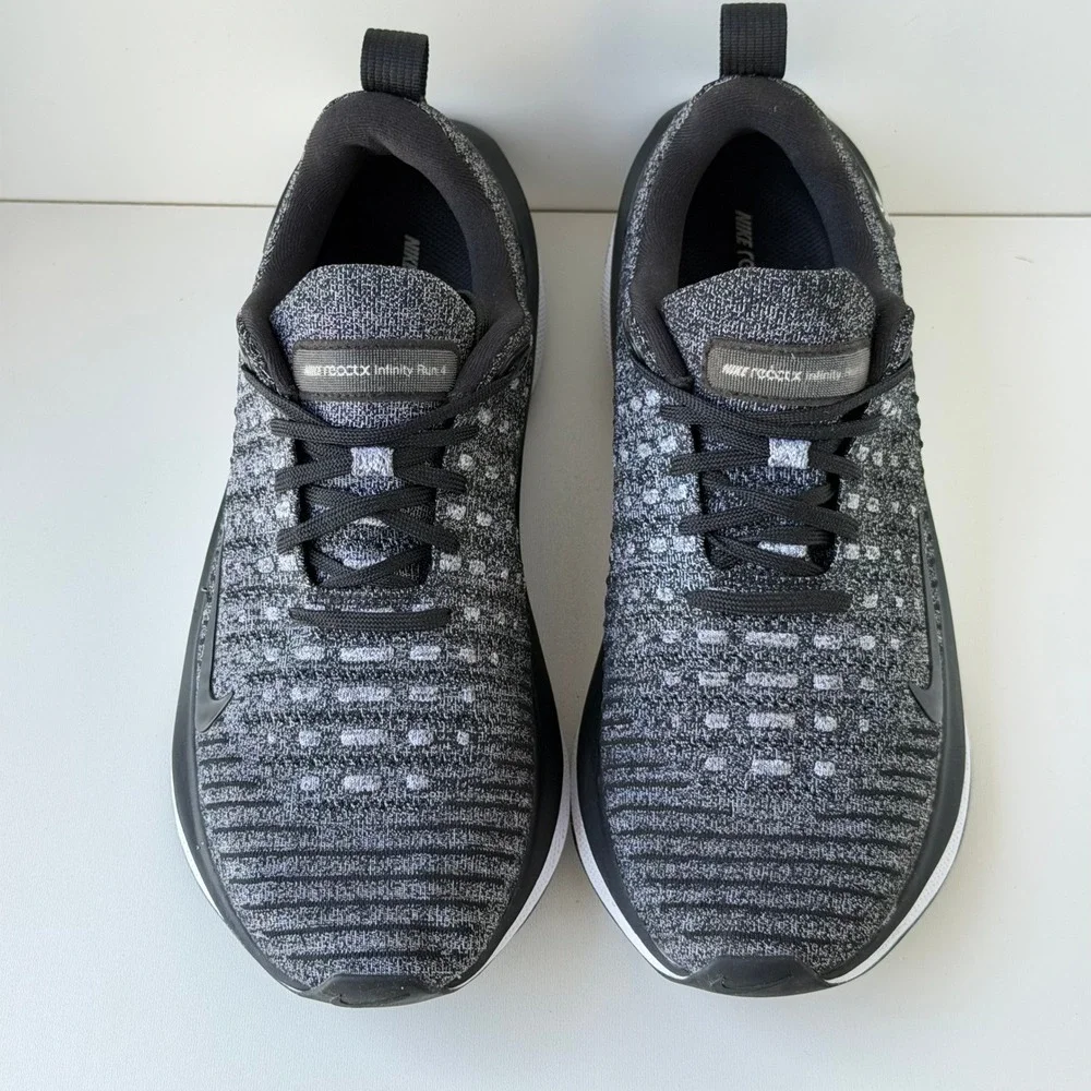 Nike ReactX Infinity Run 4 Oreo Mens 10.5 Knit Cushion Road Running Shoes Gym